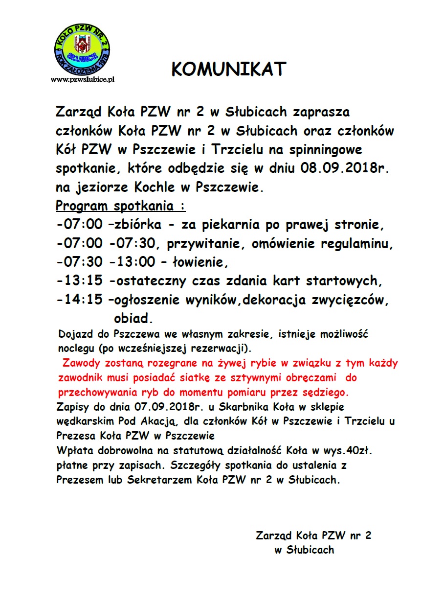 Spinning Pszczew 2018